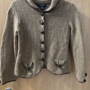 Banana Republic Brown Herringbone Wool Sweater